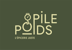 Le logo de Pile Poids, L’épicerie juste