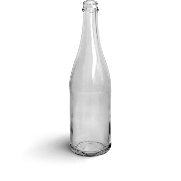 Une bouteille en verre réemployée par Bout' à Bout'